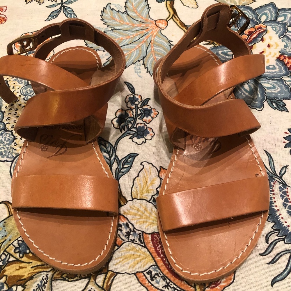 Strappy, leather sandals from Athens, Greece